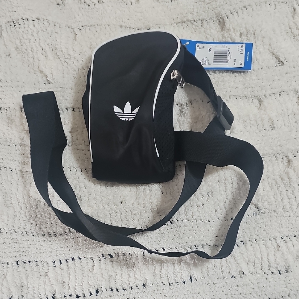 Adidas Black and White Crossbody Bag